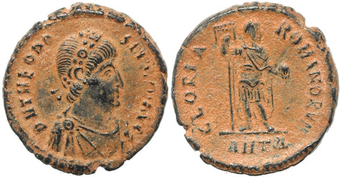 Roman coin of Theodosius I - GLORIA ROMANORVM - Antioch